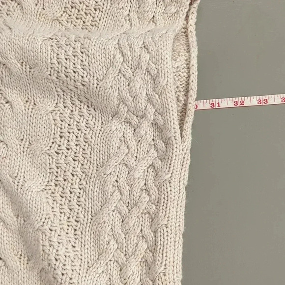 Lovestitch Leah‎ Poncho Cableknit Sweater Zip Cream size S/M Angora Blend - Picture 9 of 11